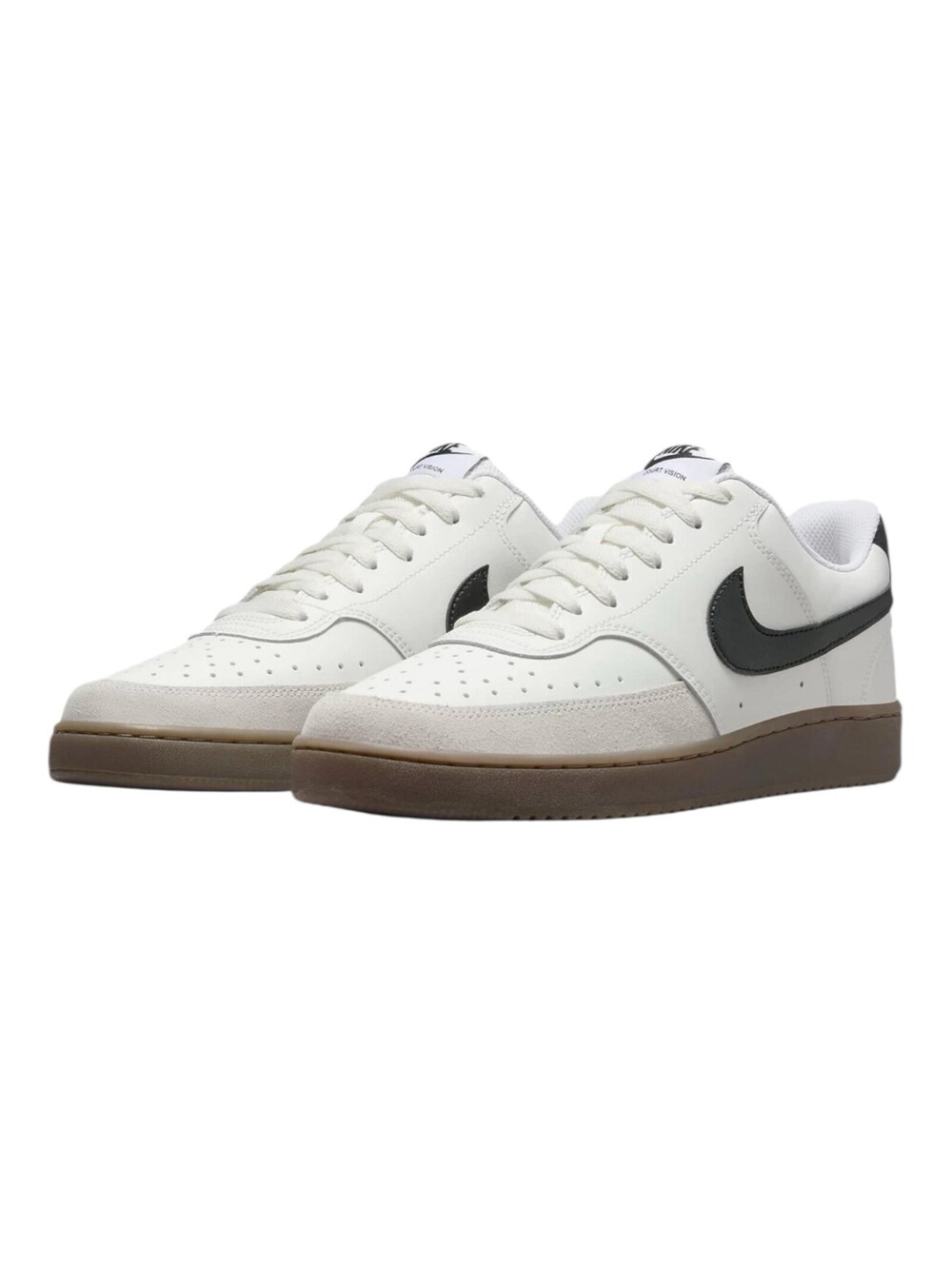 NIKE COURT VISION LO SNEAKER SAIL/BLACK-OREWOOD BROWN FQ8075-133 MEN'S SIZE 12